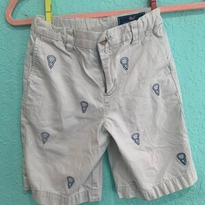 Vineyard Vines boys 7  Lacrosse Embroidered Shorts preppy khaki